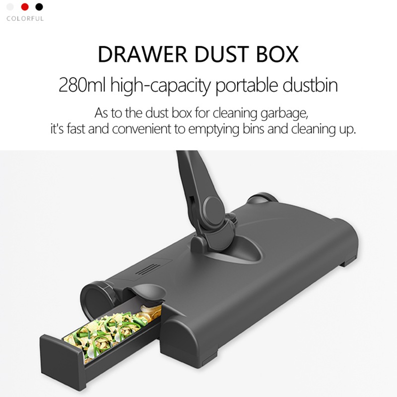Balai électrique essuie-glace sans fil portable USB charge muet réduction du bruit tiroir boîte à poussière poignée réglable en hauteur aspirateur