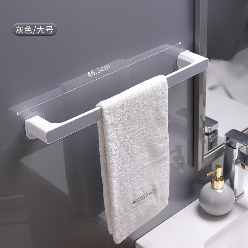 Support de rangement mural pour serviettes de bain, porte-pantoufles, porte-couvercle de Pot de cuisine, porte-serviettes de bain, organisateur de chaussures: Long-Gray