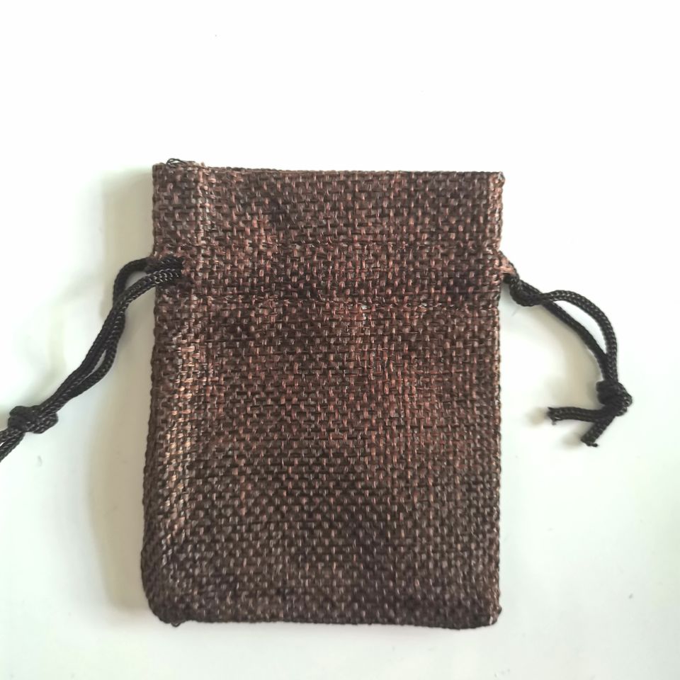 50pcs Small Natural Bags jewelry packing bags Jute Linen Drawstring Pouch Bag Handmade Wedding Party Jewelry Bags: 15x20cm / Brown