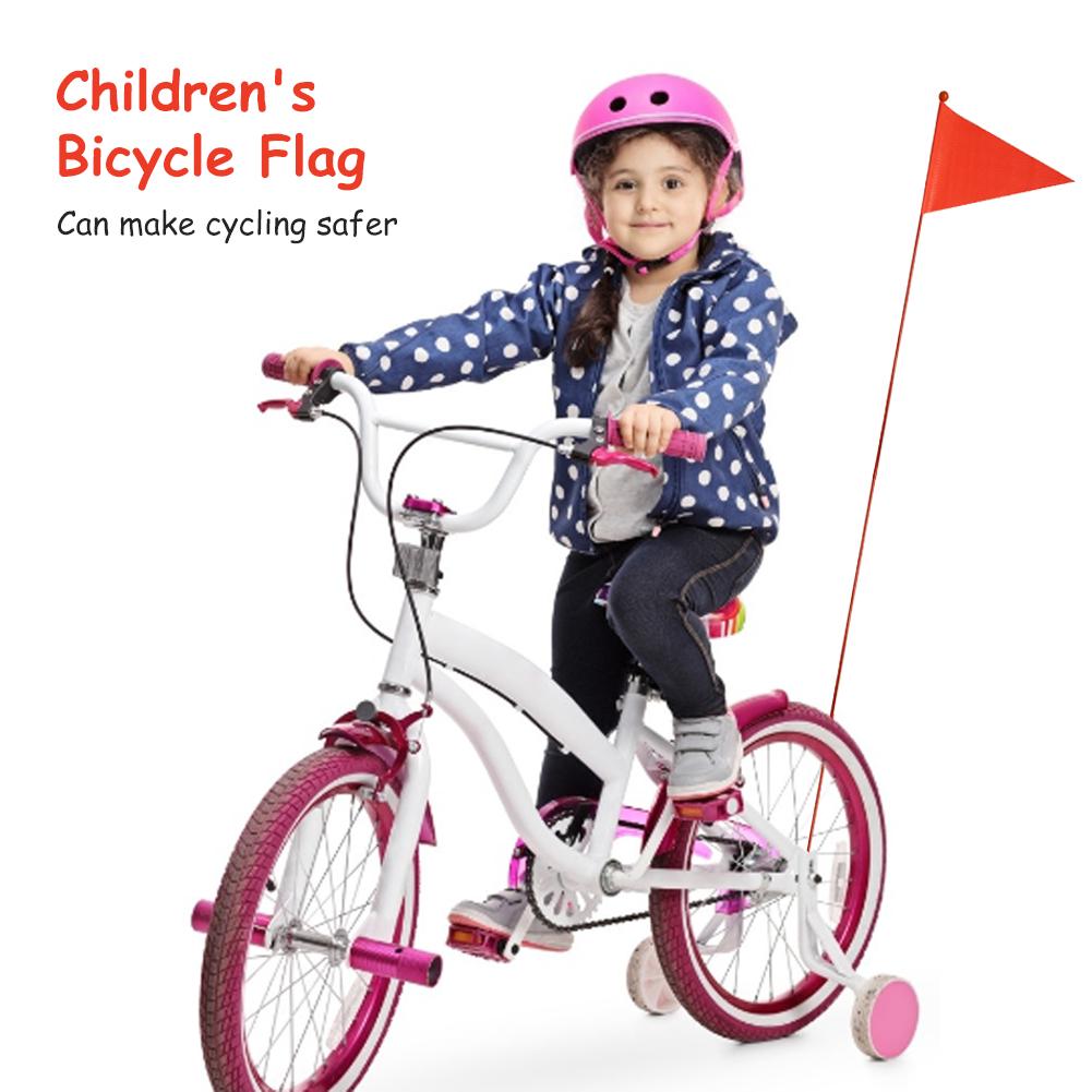 1 Pcs Fiets Veiligheid Vlag Kinderen Fiets Veiligheid Driehoekige Vlag Met Montagebeugel Voor Jongens Meisjes Fietsen