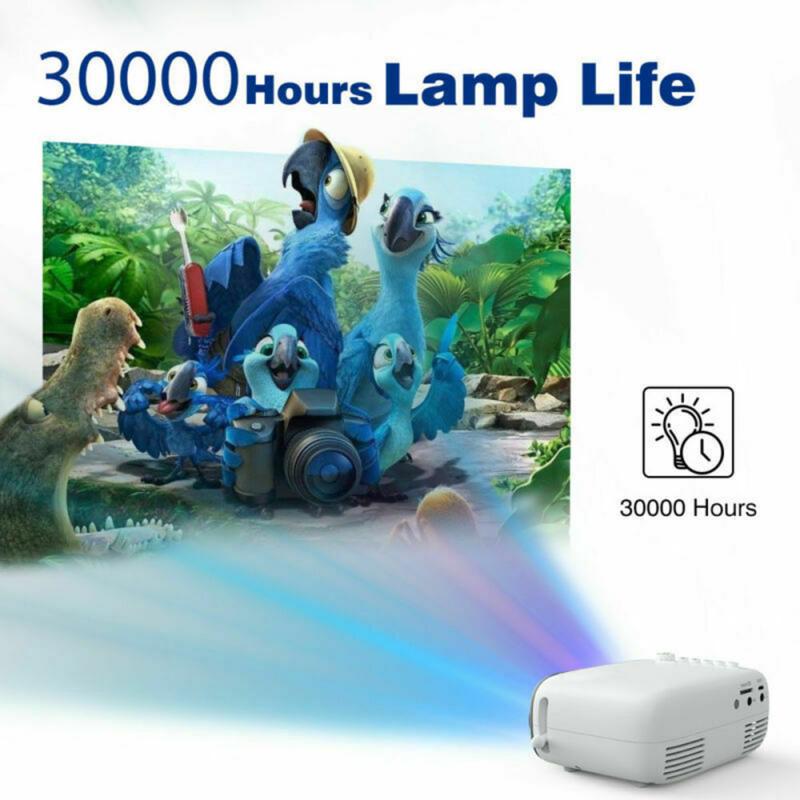 Mini lcd projektor projektion 7000 lumen full  hd 1080p hemmabio usb av hdmi kompatibel