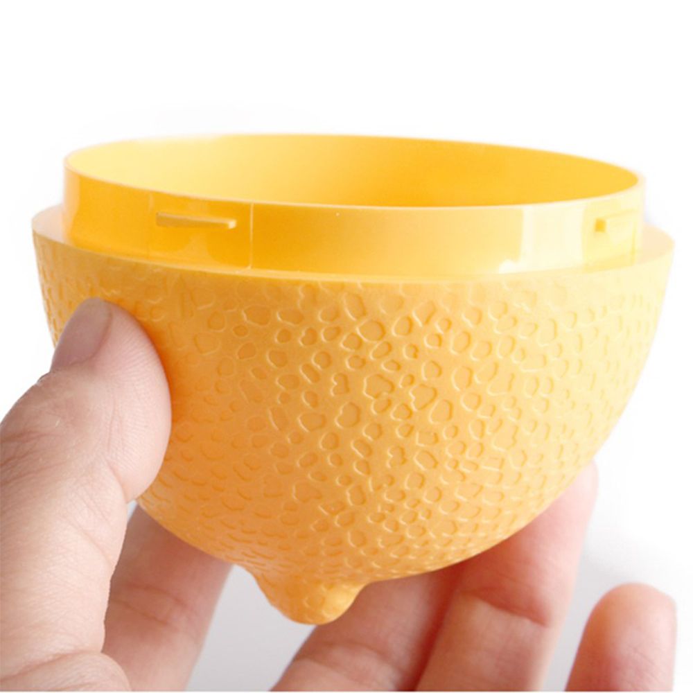 1pc Orange Storage Box Holder Lemon Lime Fresh Keeping Case Plastic Orange Shaped Moisture-proof Round Fruit Container Box