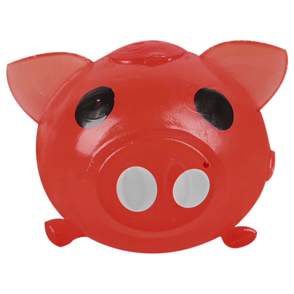 1Pc Jello Pig Cute Anti Stress Splat Water Pig Ball Vent Toy Soft Squishy Antistress Stress Relief Funny Educational Toys: Red
