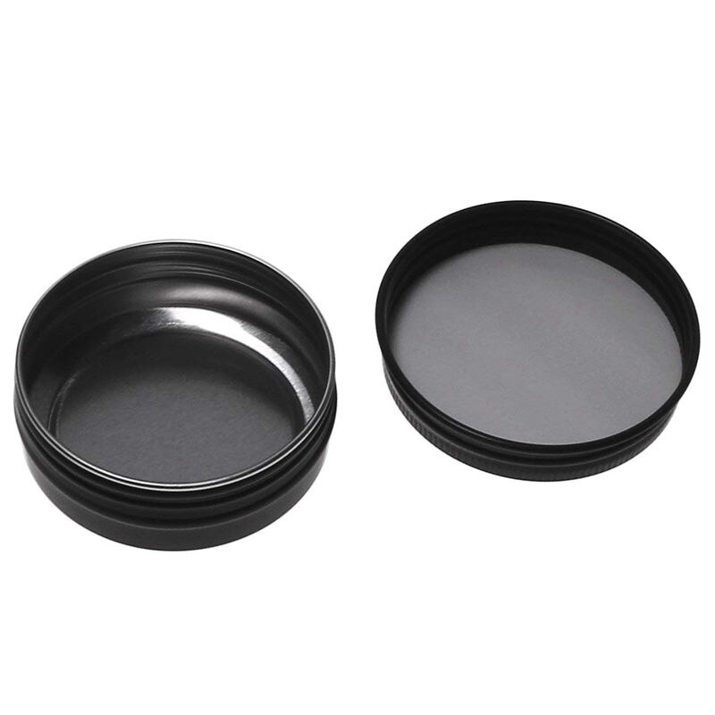 12Pcs 1Oz Black Aluminum Tin Jars Round Screw Lid Containers Empty Metal Storage Cans For Organizing Cosmetic Small Jewelry Orna