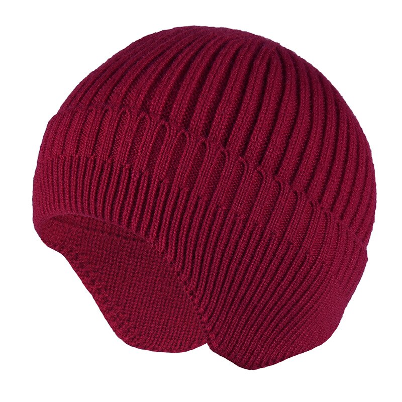 Gorros de invierno con protección para las orejas para hombre y mujer, gorro suave de lana , gorro clásico de punto con solapa para la oreja, gorro que cubre las orejas