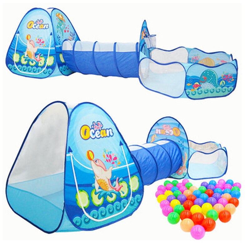 3 Pz/impostato Tenda dei bambini per Bambini Portatili Tende wigwam Bambini Piscina di Palline fossa Palla strisciando tunnel Casa Del Gioco Del bambino Pieghevole tepee