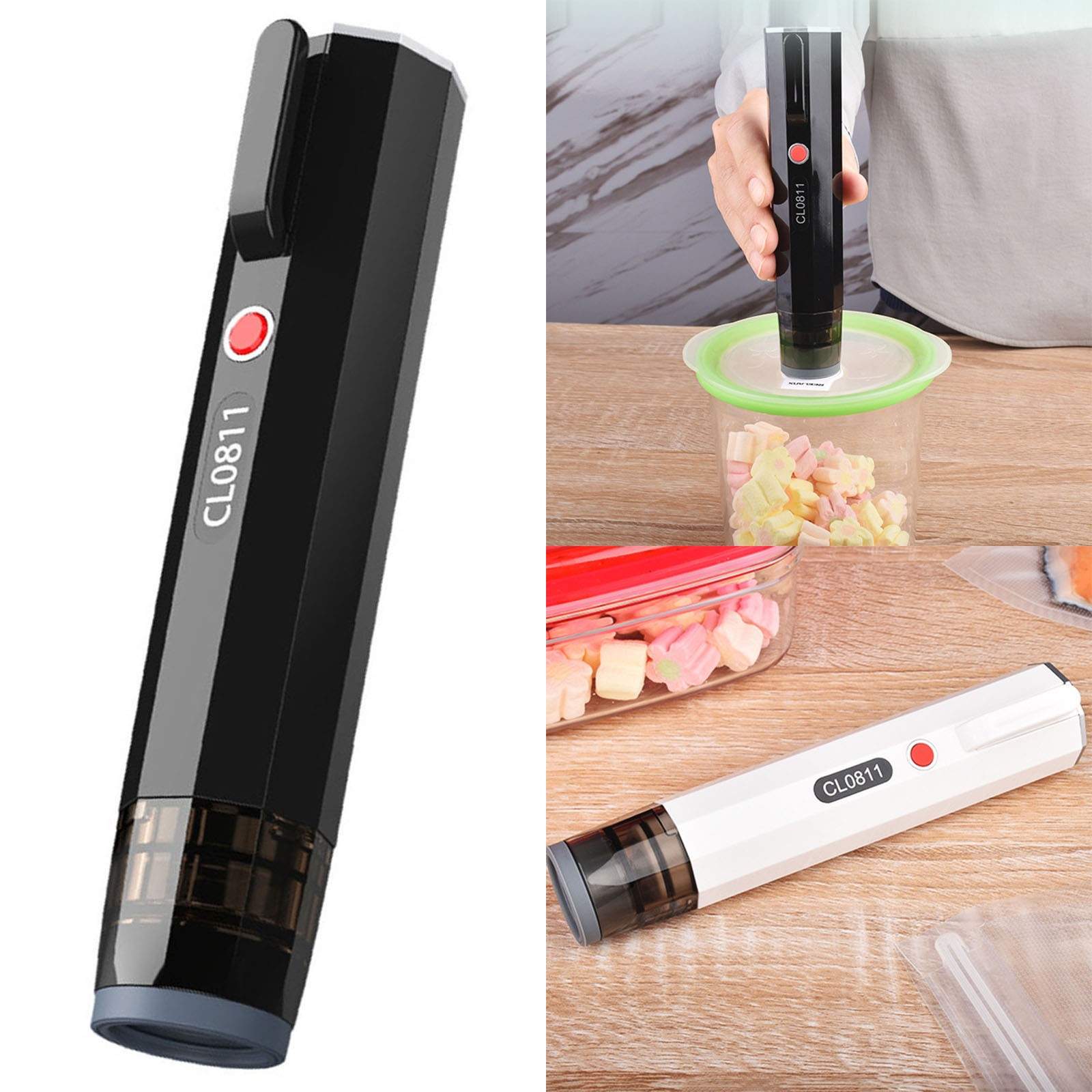 Handheld Vacuum Sealer Easy to Clean Portable Air Sealing Machine for Storage Sous Vide Cooking Food Saver Preservation