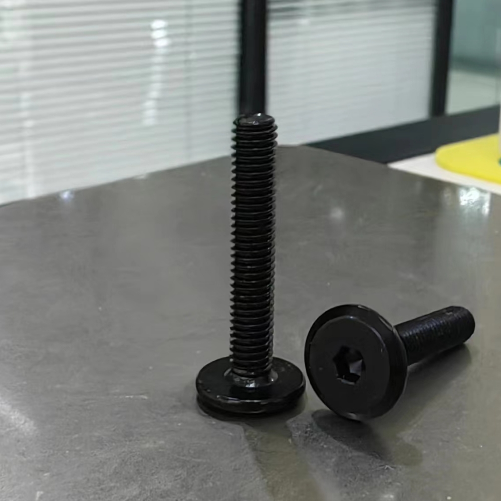 10/50/100 Stuks Cm Dunne Schroef M6 304 Roestvrij Staal Met Zwarte Torx Zes-Lob Ultra Dunne Platte Wafer Kop Schroef 40Mm