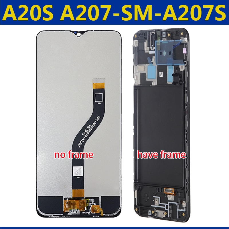 6.5 Originele Display Voor Samsung Galaxy A20s Lcd Touch Screen Digitizer Met Frame Vervanging Op Module SM-A207F SM-A207G