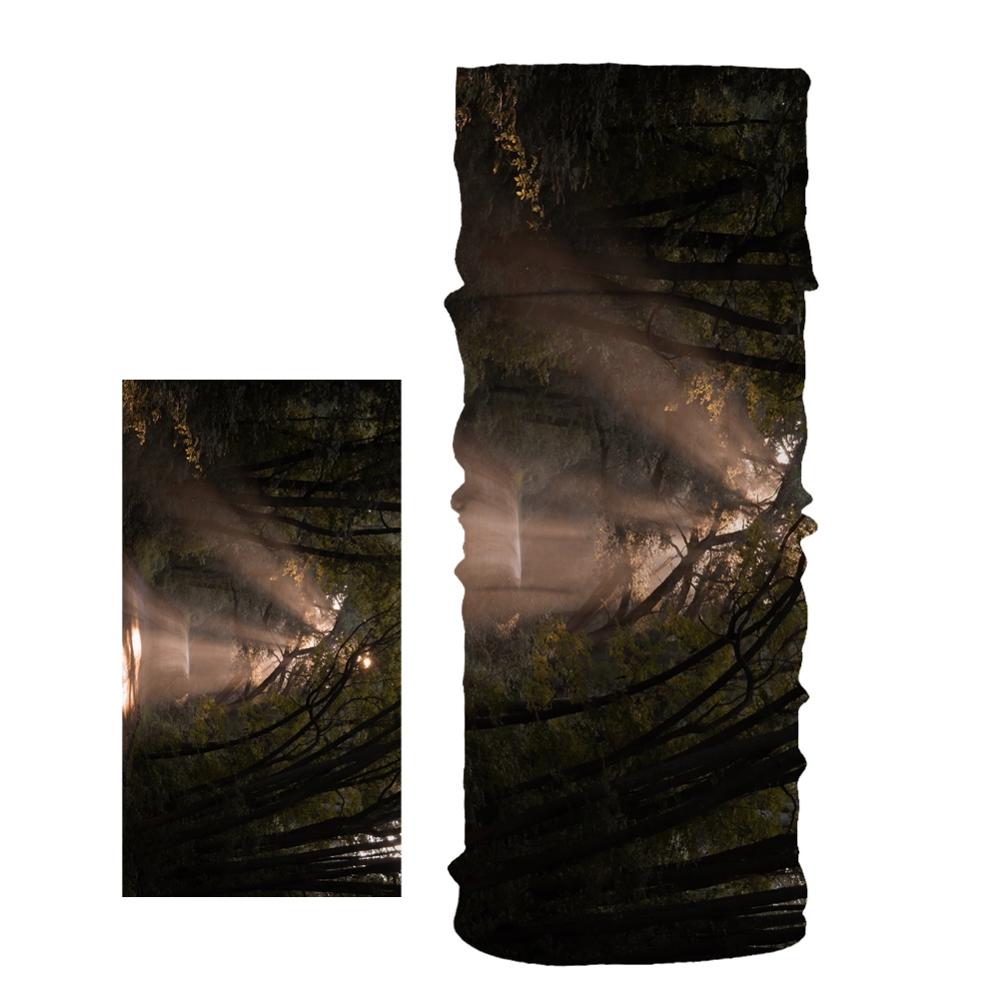 Forêt naturelle fleurs rouges motif tête/visage/masque cou Bandana écharpe double usage Tube magique foulard cyclisme Sport chapeaux Turban: J