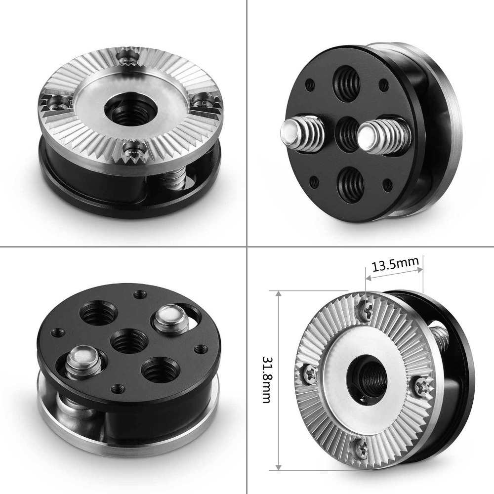 SmallRig 31.8mm Diameter Standard ARRI Rosette Bolt-On Mount (M6 Thread) For Camera Wooden handle EVF Mount Attachment - 1939