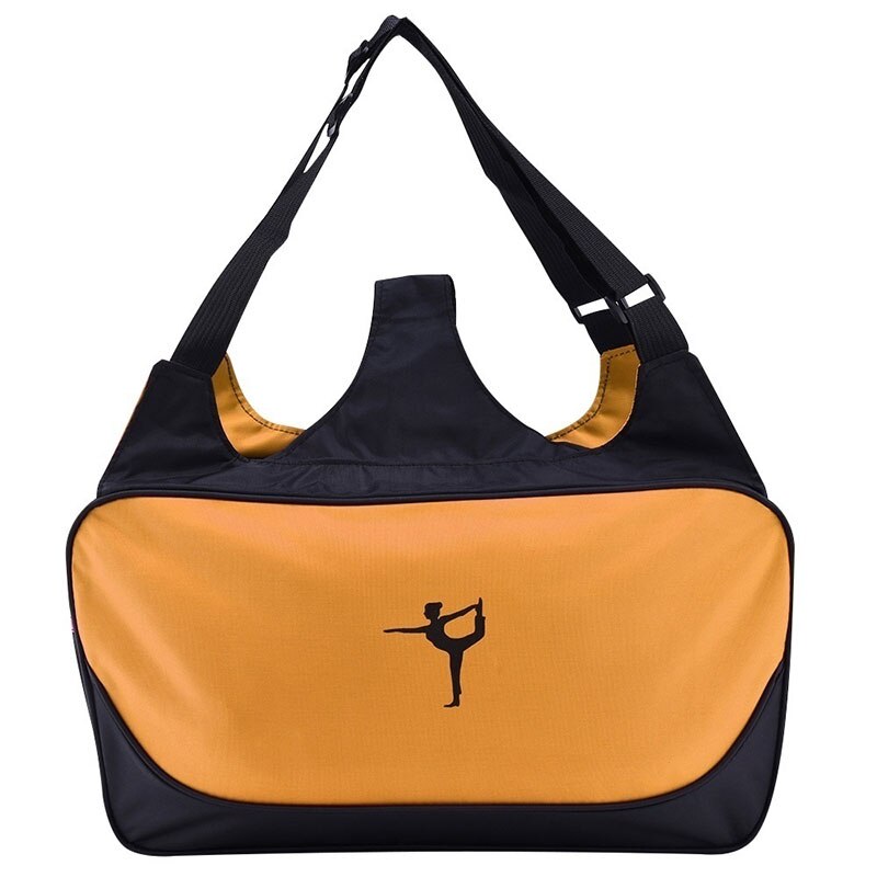 Multifunktion yoga måttetaske til fitness fitness nylon vandtætte måttetasker sport pilates dansetøj fitness rygsæk stor taske: Orange