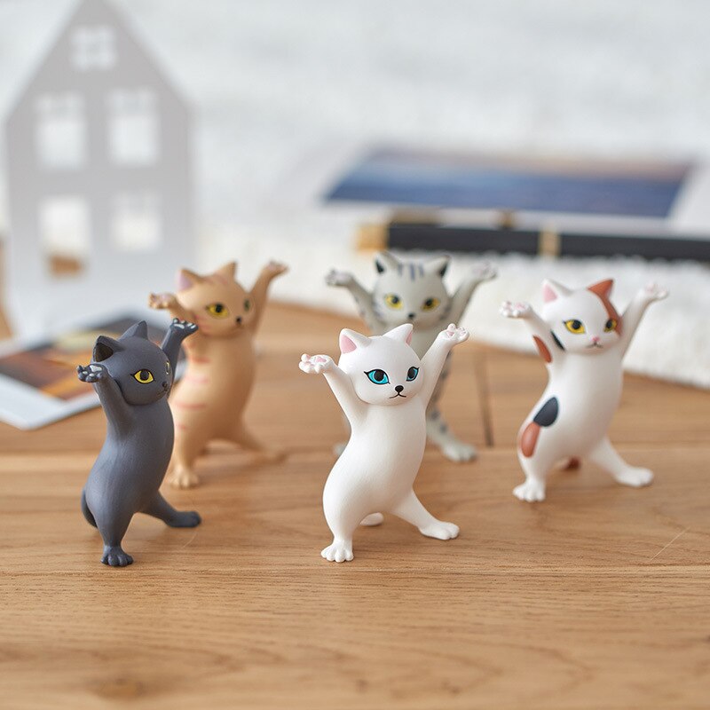 Katze Handgemachte Modell Stand Dekoration Angehoben Stift Halfter Telefon Halfter Airpods 1 2 3 Nette Katze Dekoration Katze Halfter