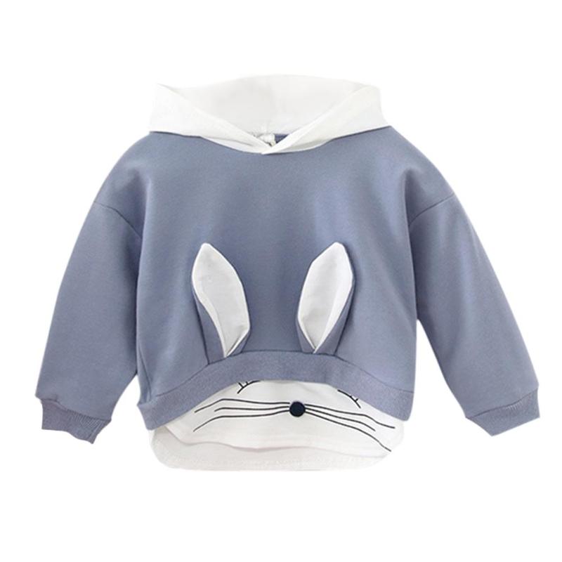 Baby Jungen Mädchen Sweatshirts Herbst Art Baumwolle Mit Kapuze Langen Ärmeln Kleidung: Blau / 6m