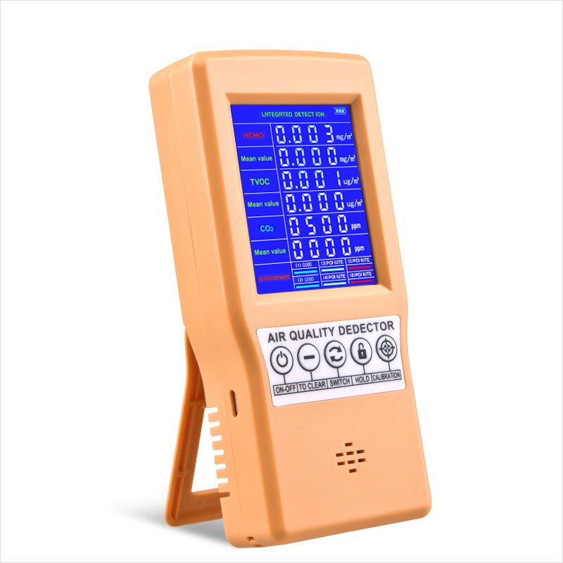 CO2 Meters TVOC HCHO AQI Carbon Dioxide Detector Gas Analyzer Protable Air Tester