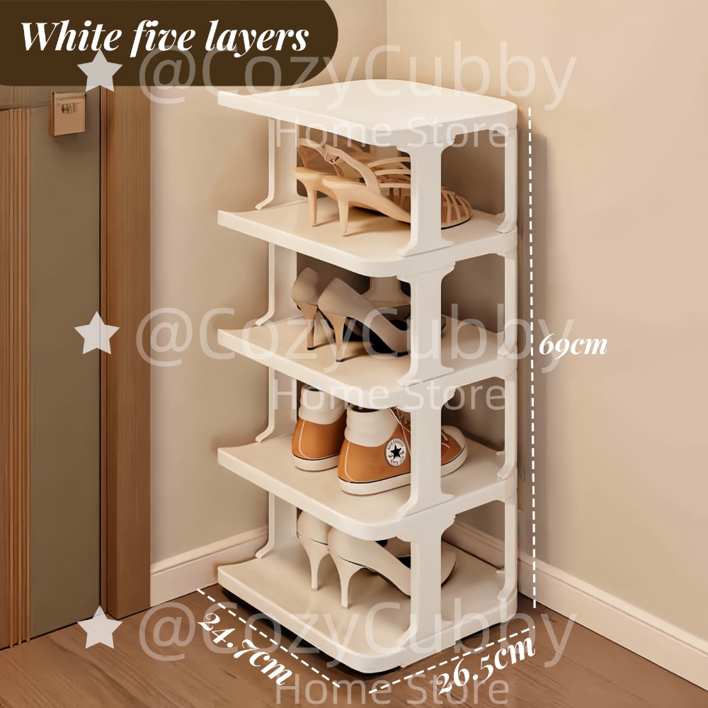 Estante de almacenamiento de zapatos, puerta de esquina de pared de 9 niveles, armario organizador de zapatos DIY estrecho apilable que ahorra espacio para dormitorio doméstico: Gris claro