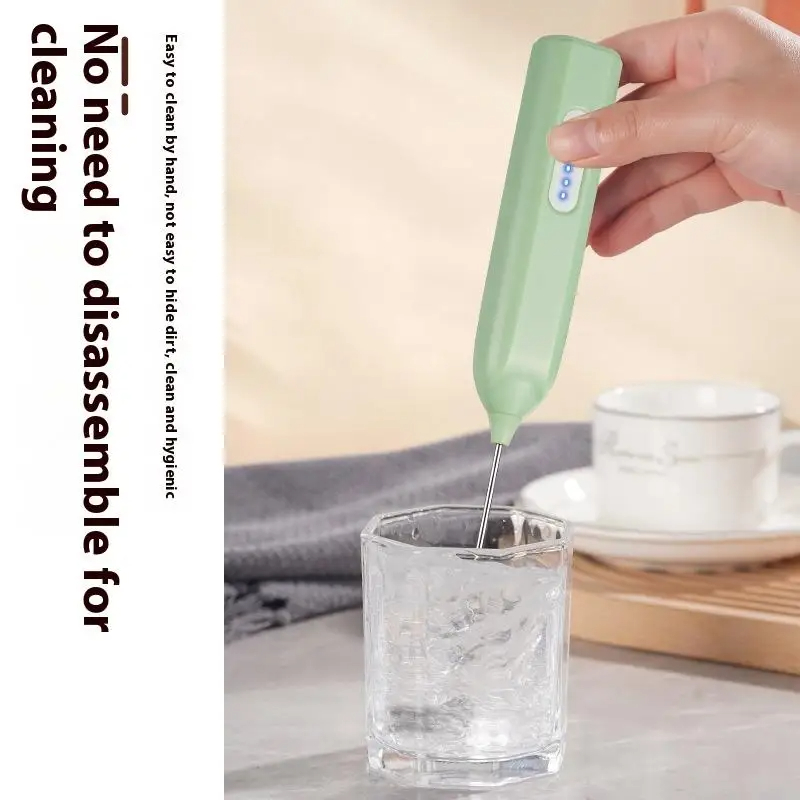 Mini melkopschuimer, draagbare eierklopper, draagbare koffiemachine, roommaker, 3 snelheden huishoudelijke keuken voedsel ingrediëntmixer