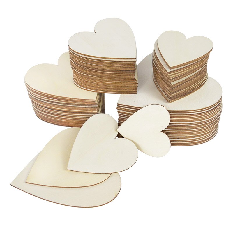 5 kpl 8-15cm sydämenmuotoista puuviipaletta keskeneräinen tyhjä puusydämet koristeet jouluhääjuhlat scrapbooking tee itse askartelu