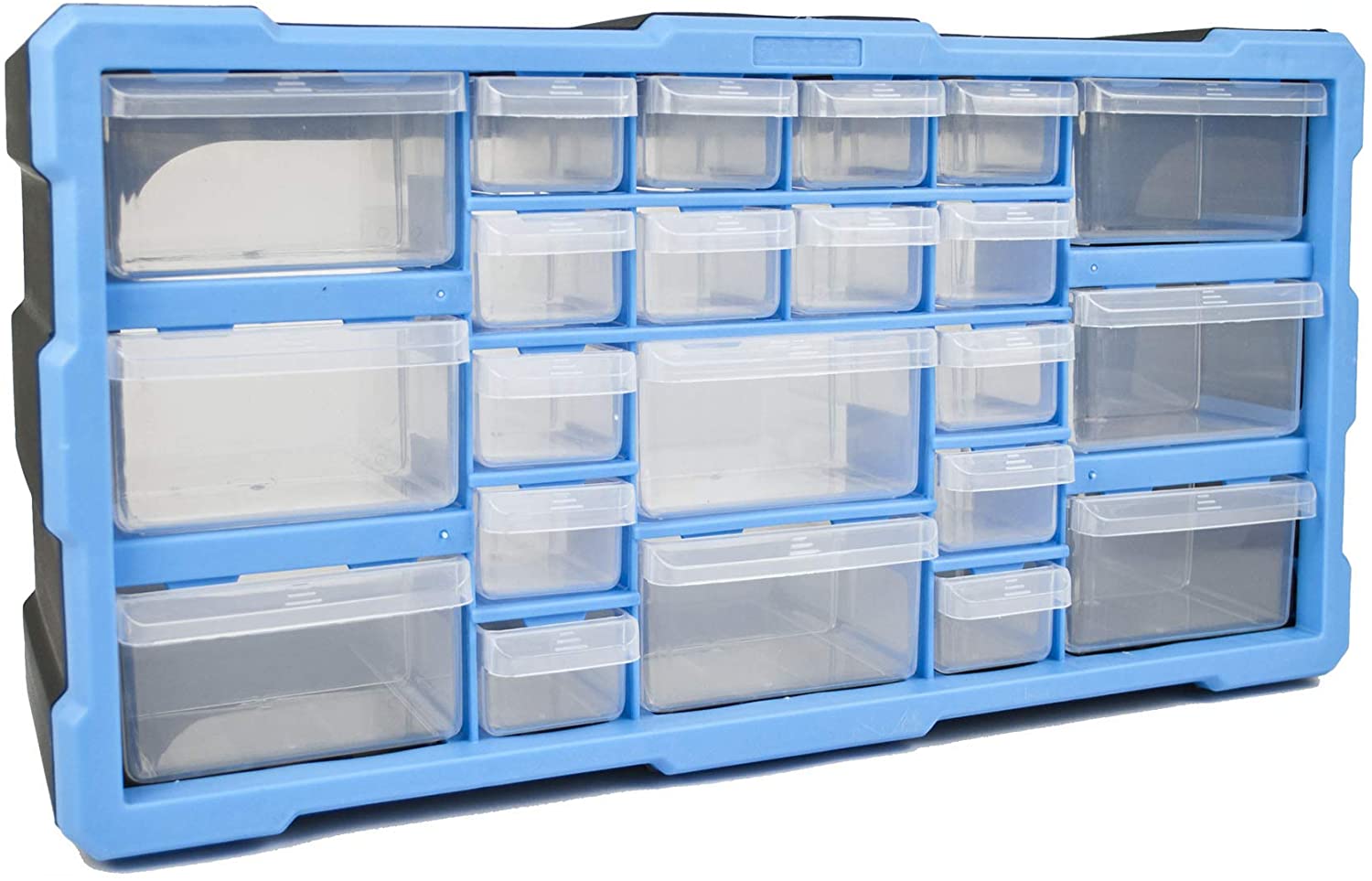 DIY Tool Bits Storage Organiser Unit - Workshop Screws and Small Parts Cabinet or Office Stationary Craft Box (22 Drawer)