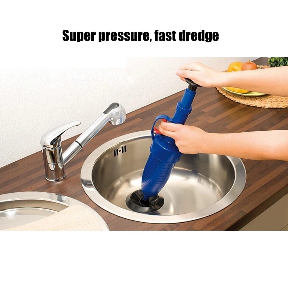 Household Portable Kitchen Sewer Bathroom Toilet Dredging Device High Pressure Manual Trigger Drain Buster Pipeline Dredge Tool