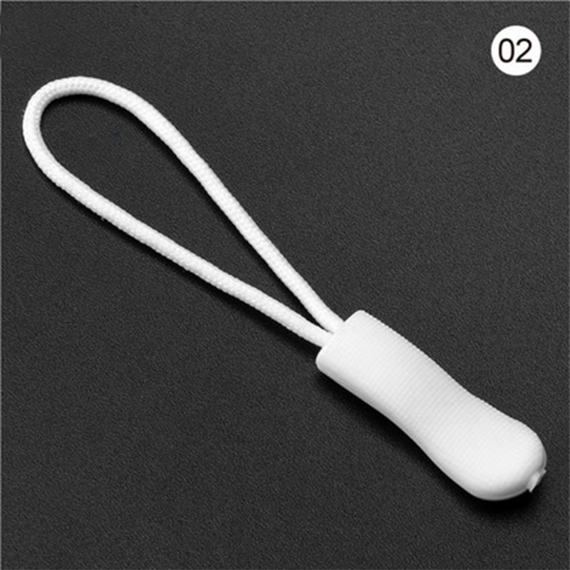 Tirette de fermeture à glissière, 10 pièces, cordon de fermeture à glissière, ajustement d&#39;extrémité, tête de fermeture à glissière de remplacement, Clip de fixation de boucle, valise vêtements, accessoires de couture à domicile: white