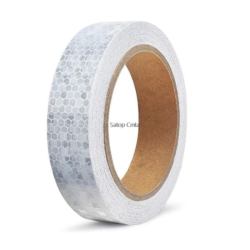 3M-Cinta adhesiva reflectante para bicicleta, tira de seguridad blanca, roja, fluorescente, amarilla, Reflector, pegatina para coche, 2,5 cm de ancho