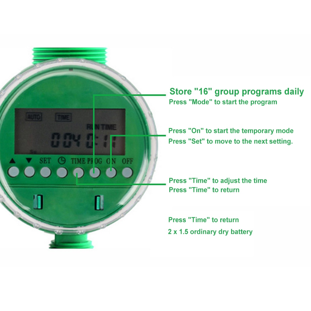 Outdoor Smart LCD Display Irrigation Controller Watering Timer Garden Supplies
