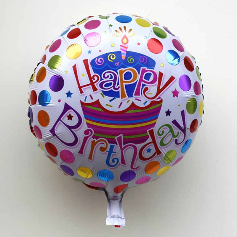 5 Stuks 18 "Ronde Gelukkige Verjaardag Gedrukt Folie Ballonnen Partij Decoratie Helium Ballon Kind