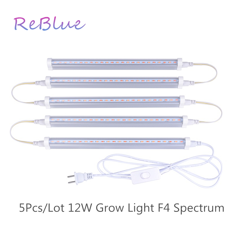 ReBlue Wachsen Geführte Anlage Licht LED Wachsen Licht Gesamte Spektrum Phyto Lampe 12W T5 Anlage Lampe Für Pflanzen blume drinnen hydro