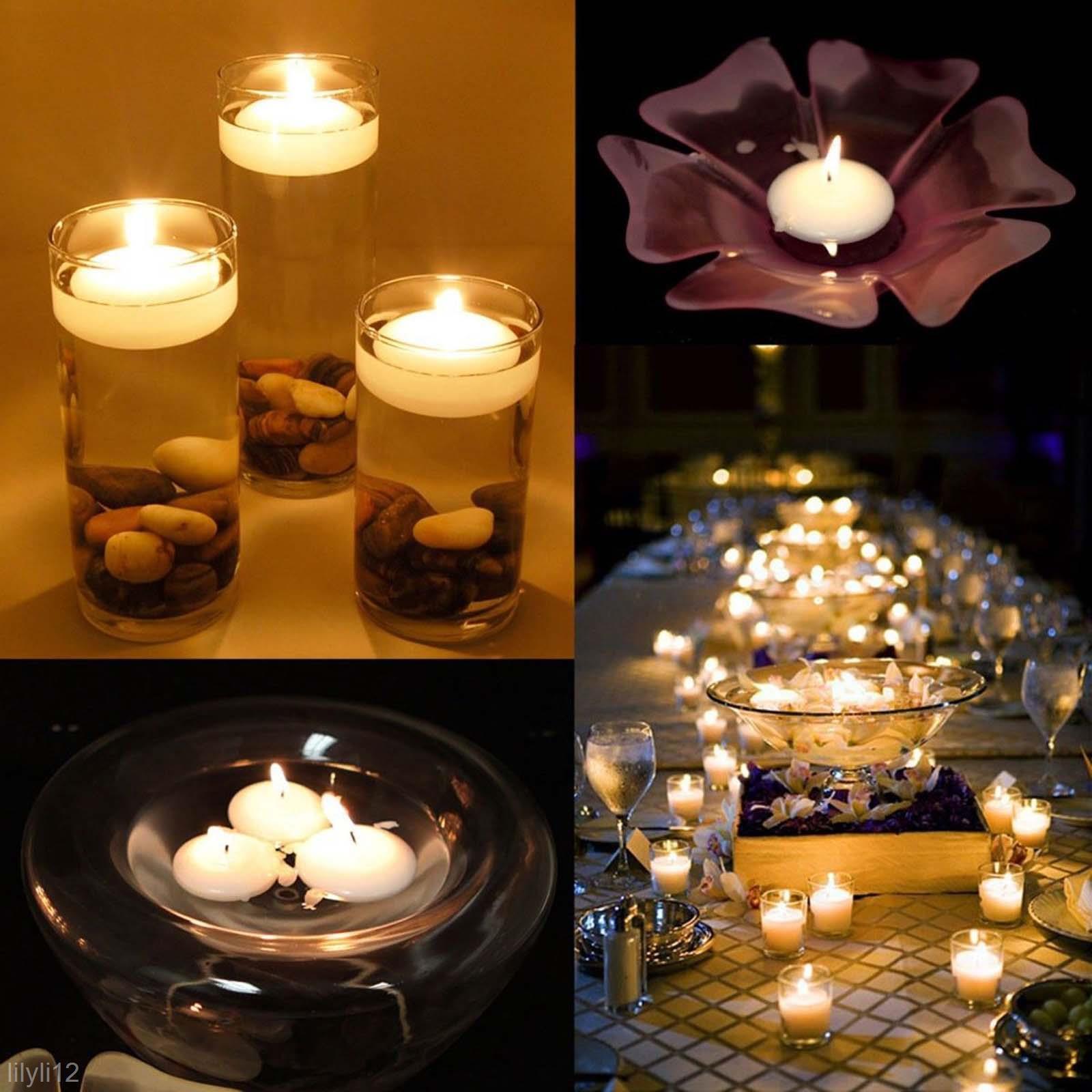 10PCS Romantic Round Water Floating Candle Disc Floater Candles Wedding Party Home Decor