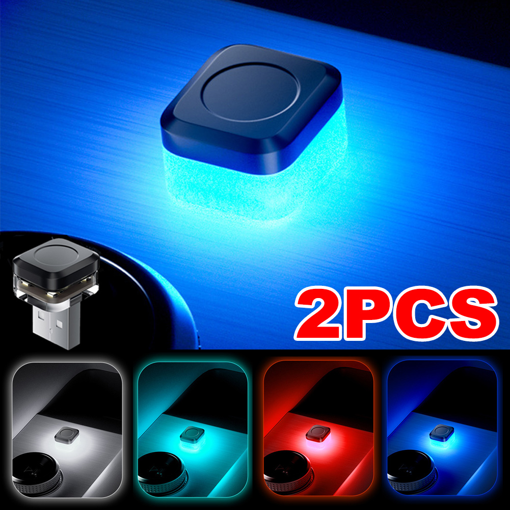 Luz LED USB para Interior de coche, luz de ambiente ambiental, luces de señal LED, lámpara de lectura automática, dispositivo de decoración, accesorios para coche