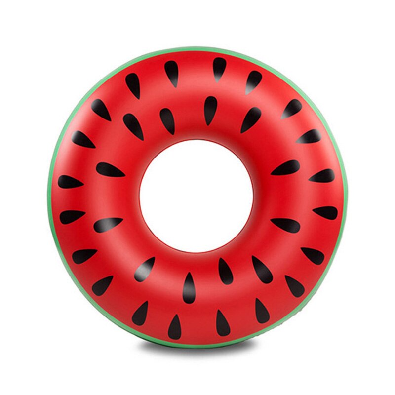 Oppustelig donut svømningsring kæmpe pool float legetøj cirkel strand havfest oppustelig madras vand voksen barn: Vandmelon 120cm