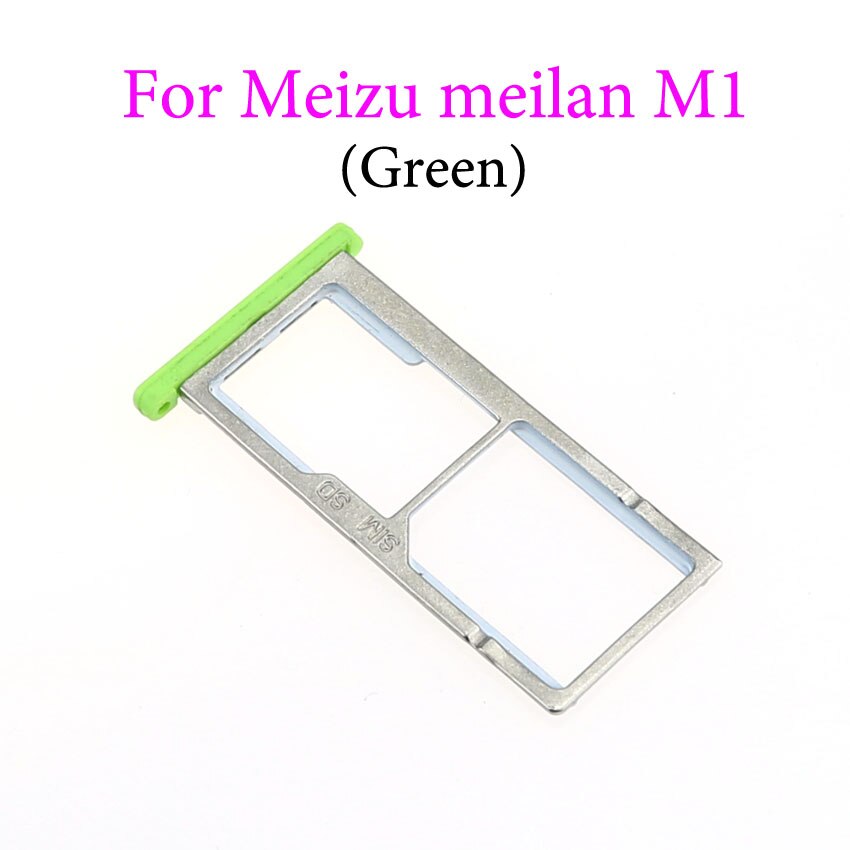 YuXi-Adaptador de bandeja de tarjeta SIM para Meilan 1, 2, bandeja de tarjeta SIM, ranura para tarjeta, Micro SD, reemplazo del adaptador para Meizu Note M1 M2: For M1 Green