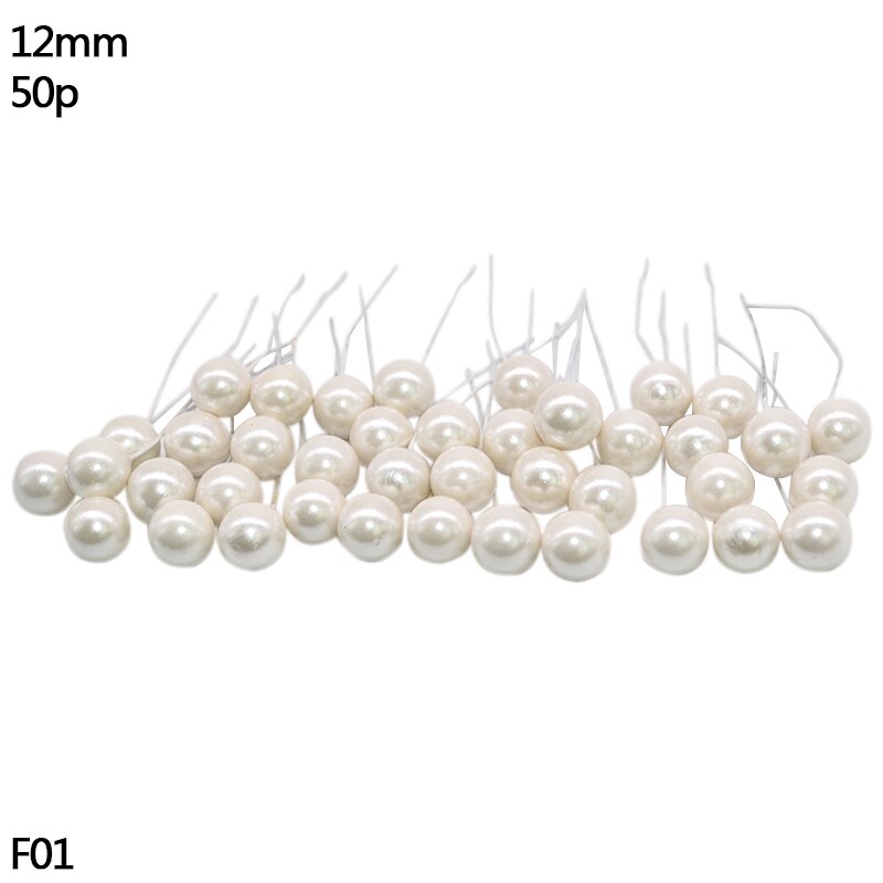 Artificial Flower Mini Stamen White Glass Berries Stamen For Wedding Party Home Decoration DIY Wreath Handmade Craft Accessories