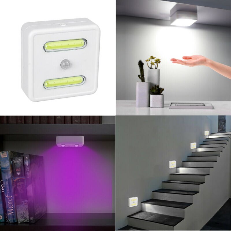 LED Human Motion Sensor Light Wireless Night Cabinet Indoor Kitchen Wall Lamp