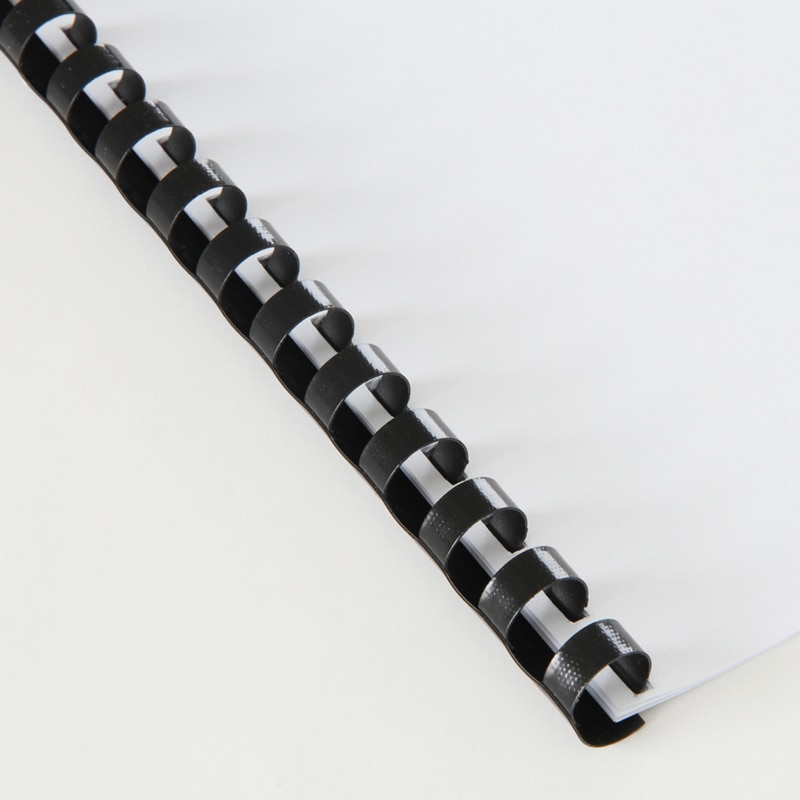 Zwart Plastic Kam Bindend Stekels, 21-ring Kam-binding A4 Papier Gebruik (Pack van 100 Kammen)