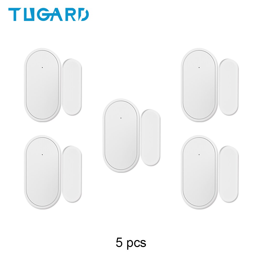 TUGARD-Sensor inalámbrico D30 para ventana y puerta, sistema de alarma de seguridad para el hogar, Control remoto por aplicación, 433mhz: YK-044-D30-5pcs