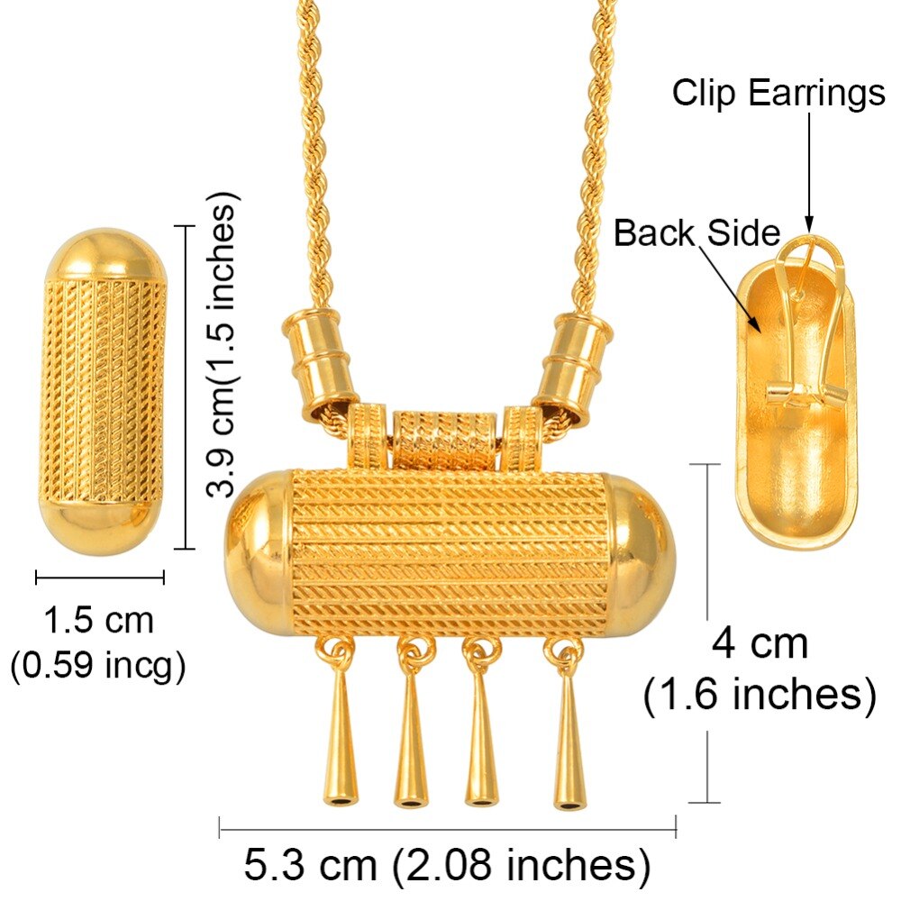 Anniyo etíope conjuntos de jóias colares anel para mulheres cor de ouro áfrica noiva casamento habesha eritreia presente #016301
