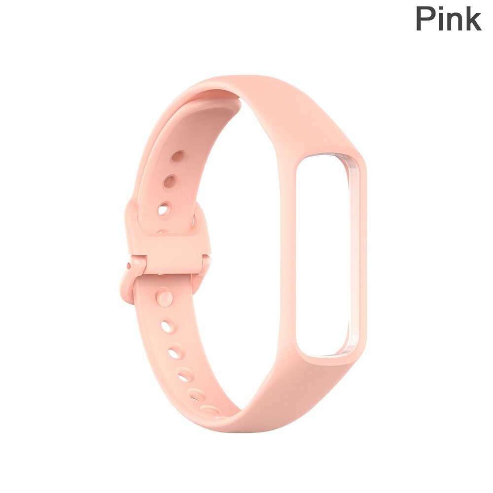 Smart klocka silikonrem för samsung galaxy fit-e /r375 band smart armbandsrem stegräknare fitness tracker armbandsrem: Typ 2 rosa