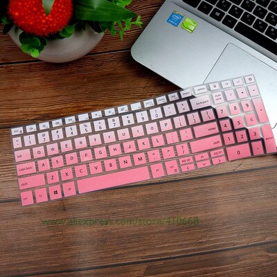 Silikon Tastatur Abdeckung Haut Schutz Für Dell Inspiron 15 5000 5590 5598 7000 7590 7591 Vostro 15 5590 v5590: allmählich Rosa