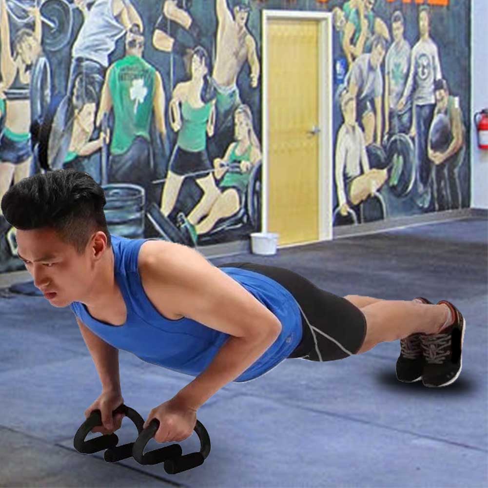 1Pair Foam Handles Training Sports Muscle Body S Shape Home Pull Exercise Gym Push Up Bar Fitness Chest Press