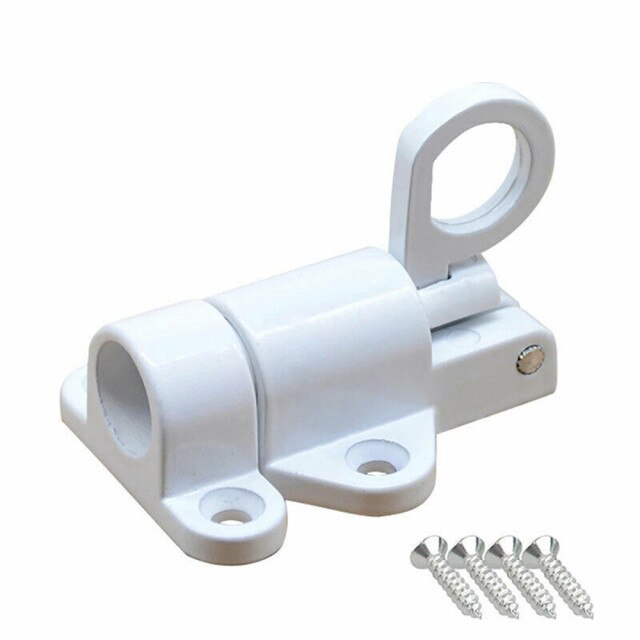 Tür Bolzen verriegeln Frühling Dachboden Dachboden Decke Tür Riegel riegel Teile Aluminium Legierung Automatische Verriegelung Geeignet Für Zimmer Türen Fenster: Weiß
