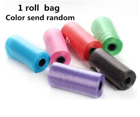 Sac poubelle pour chien avec distributeur de sacs à excréments et Clip de transport comprenant 1 rouleau (15 sacs) sacs anti-fuite respectueux de la terre pour animaux de compagnie: Ivoire jaune
