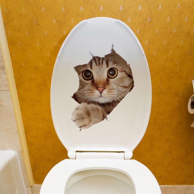 Leuke Katten Diy Wc Zelfklevende Sticker Home Decor Woonkamer Slaapkamer Muurstickers Koelkast Kabinet Venster Deco Muur arts