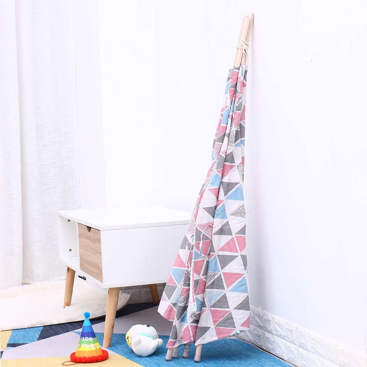 130cm Large Baby Tent Child Teepee Tent for kids Cotton Canvas Wigwam Playhouse Indian Play Kids Tent Little Play House