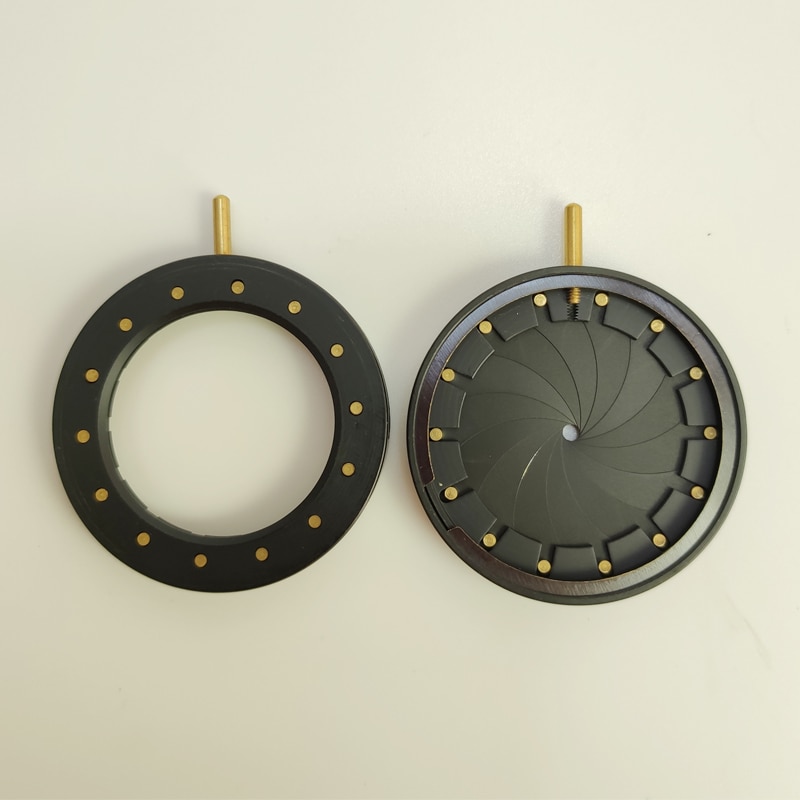 Apertura de diafragma de Iris mecánico ajustable, adaptador de cámara de microscopio, condensador de Monitor, 1,5-25mm, 1 ud.