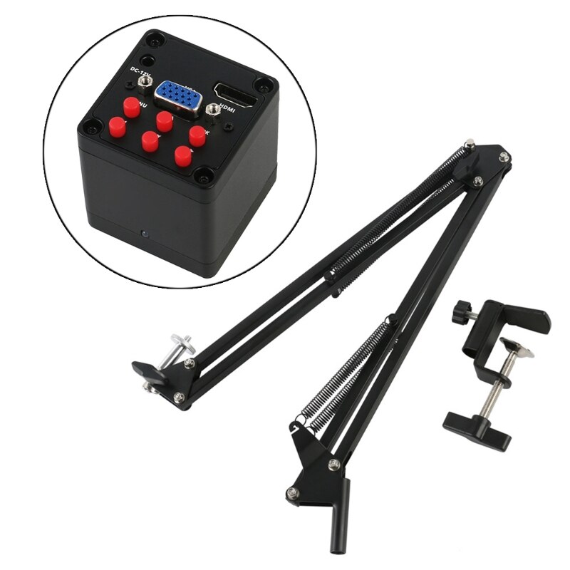 Overhead Tripod Mount Metal Flexible Over Head Arm with Phone Holder Camera Webcam Ring Light Video Recording Use