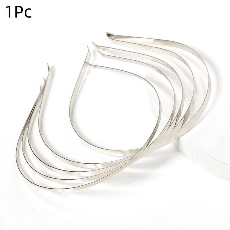 Metal headbands, blank, smooth hairband, diy hairband, solid color, thin, large headbands for men and women, jewelry hair accessories: L / Silver