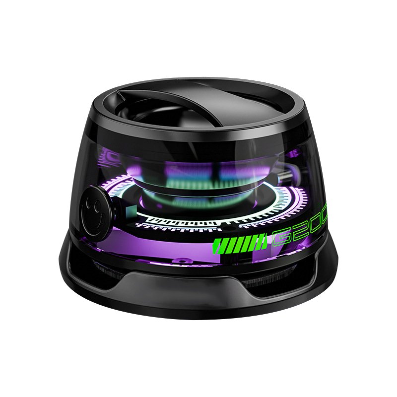 Utendørs magnetisk bluetooth-høyttaler mini trådløs bærbar reisestereohøyttaler med rgb-lys til telefon, nettbrett, bærbar pc: Sølv