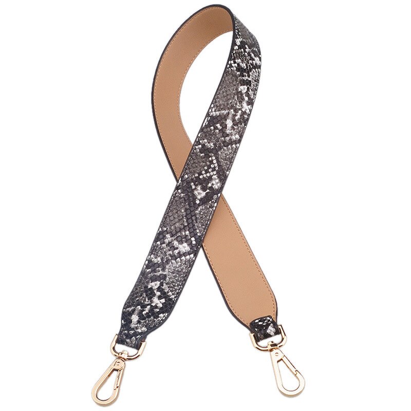 Bolso de piel sintética con correa para mujer, bandolera de cuero de , Mini Cinturón de piel de serpiente, tamaño 90cm,: 8 Shoulder strap